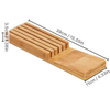 Bamboo Knife in Drawer Block,Storage for 5 Knives, Kitchen, Tabletop Organizer