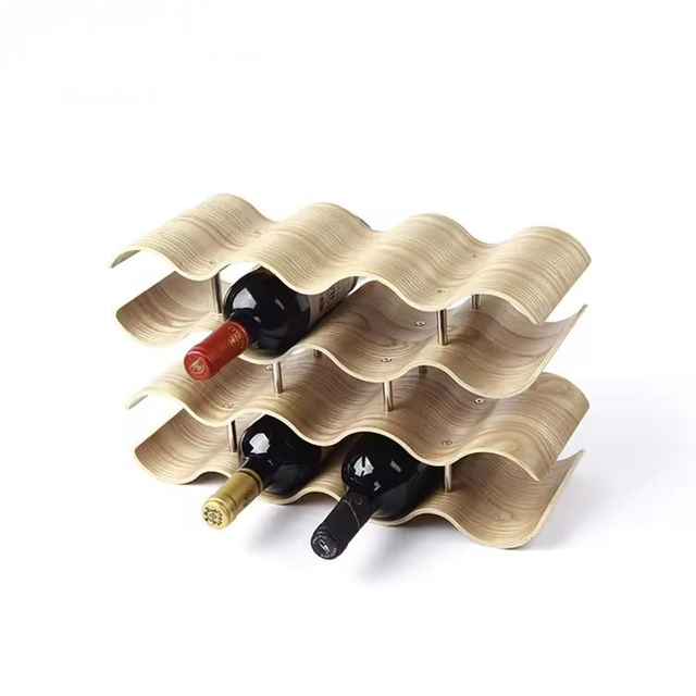 12 Bottle Wine Rack Display Holder Wooden Table Decoration