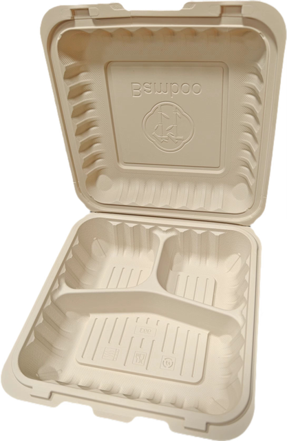 3-Compartment Clamshell