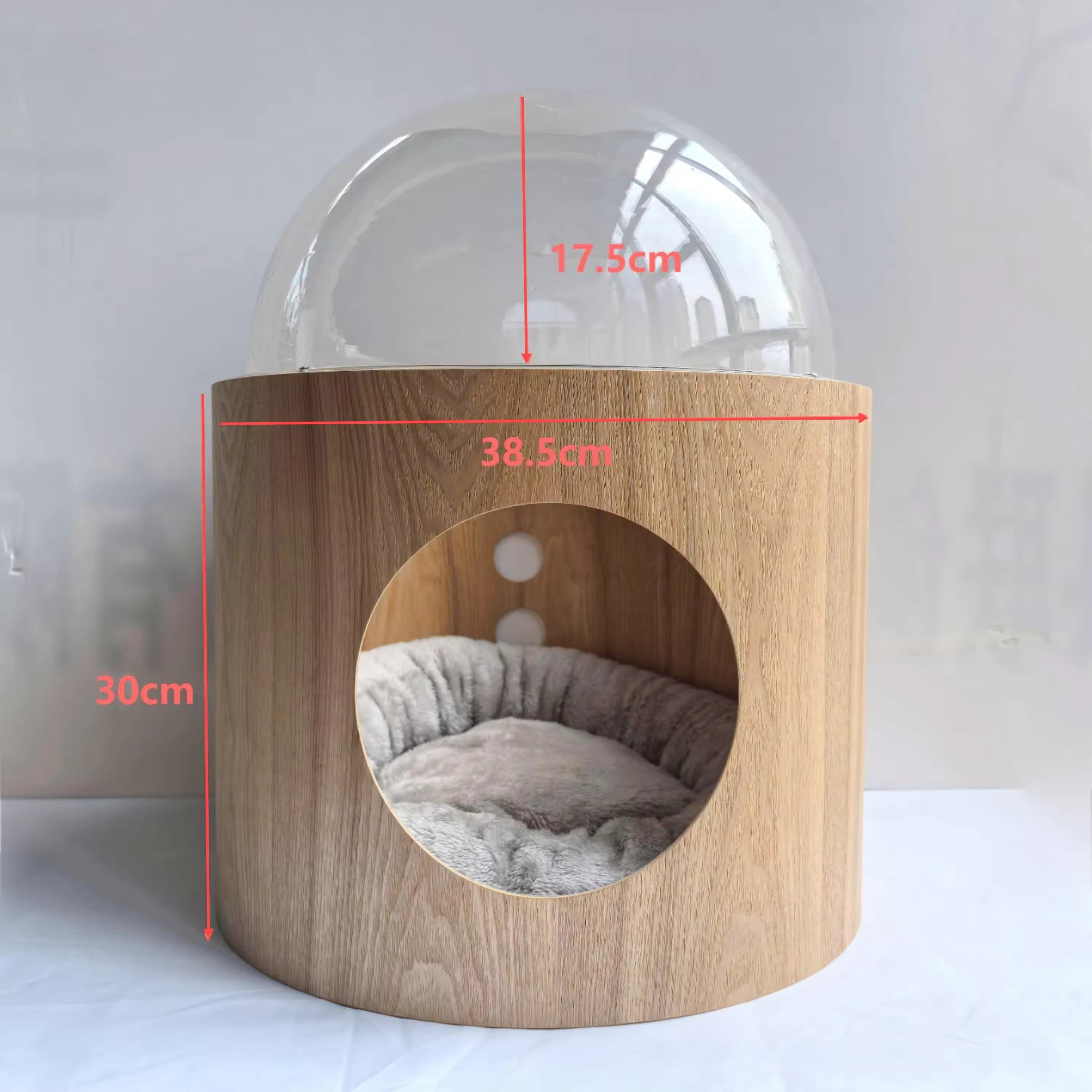 Acrylic Transparent Pet House Space Starry Sky ufo Winter Warm Pet House