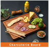 Organic Large Bamboo Cutting Board for Meat Kitchen Cheese Charcuterie Chopping Block Board with Side Handles and Juice Grooves