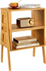  Modern Design Unique Bamboo Stackable End Table Nightstand Bedside Table