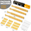 Bamboo Drawer Dividers with Inserts and Labels