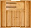 Bamboo Expandable Utensil Organizer with Knife Block