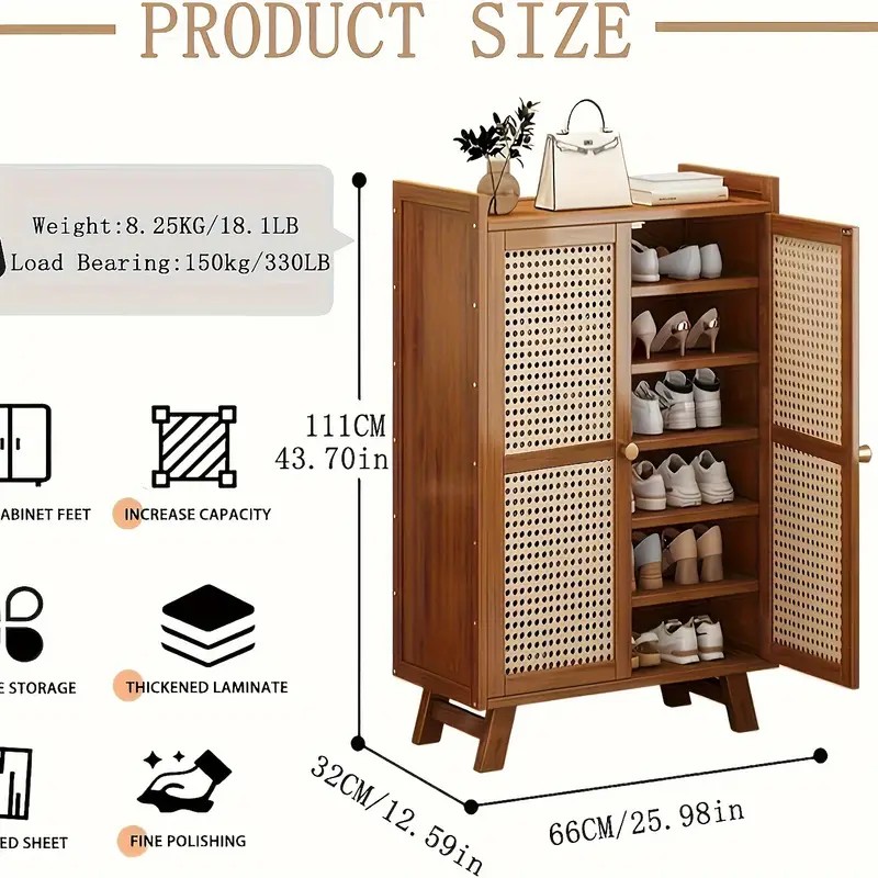 Bamboo Shoe Rack