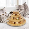 Wooden Cat Ball Track Toy New round Kitten Teaser