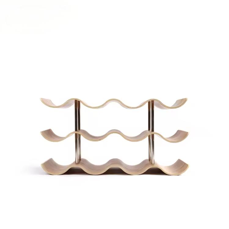 Fancy 3 Layers 12 Bottles Waving Willow Countertop Wine Rack