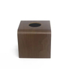 Customized Small Plain Walnut Wooden Lacquer Vintage Square Luxury Napkin Tissue Box