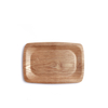 Factory Outlet High Quality Stackable Tableware Rectangle Willow Wooden Serving Tray for Buffet Dinner Dinnerware