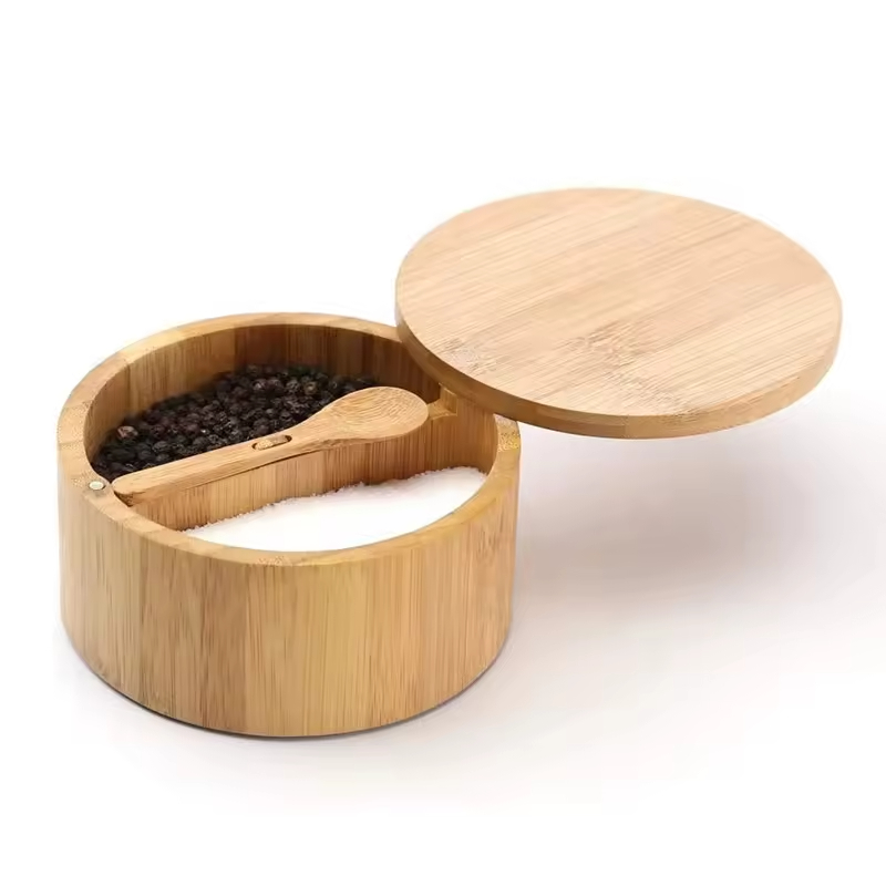 Kitchen Storage Salt Container Salt Box With Spoon