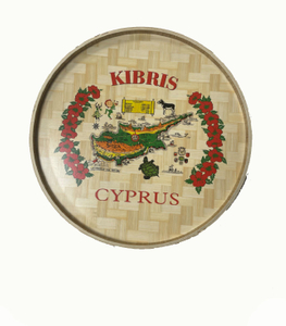 Round Serving Tray High Quality Non-slip Willow Wood Plate Dish Wooden Plate Natural Wood Customized Pattern 
