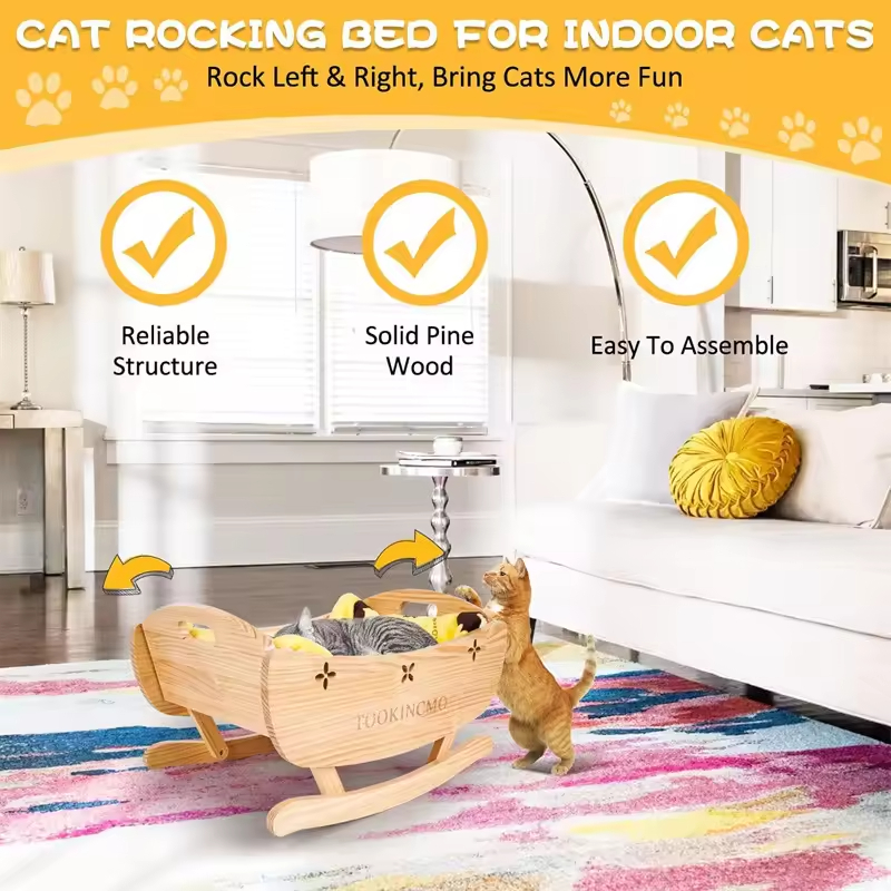 Customized Indoor Cat Bed Heavy-Duty Pet House with Animal Pattern