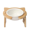Pet Bowls Cat Dog Bowl Slow Feeder Bamboo Stand Elevated Pet Feeder