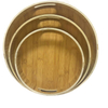Customized Wholesale Multifunction Natural Wooden Large Rounds Serving Tray