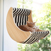 Powerful Suction Cup Cat Window Seat Indoor Cat Bed Perch with Striped Design