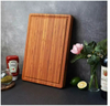 Organic Large Bamboo Cutting Board for Meat Kitchen Cheese Charcuterie Chopping Block Board with Side Handles and Juice Grooves