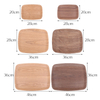 Wholesale Multi-Functional Minimalist Walnut Wood Serving Tray Plate Perfect for Dessert and Afternoon Tea