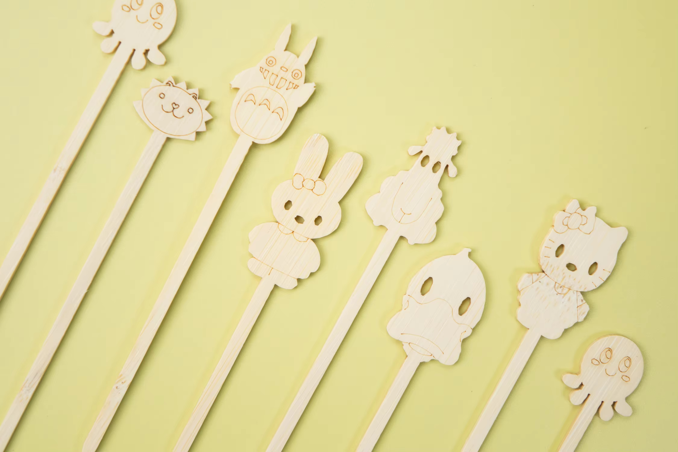 Bamboo Picks with Animal Design