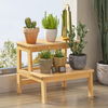 Sturdy Two-step Bamboo Stool 