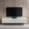 Modern Wall-Mounted TV Console with Fluted Design