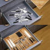 Bamboo Expandable Utensil Organizer with Knife Block