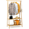 Minimalist Bamboo Garment Rack with Shelving