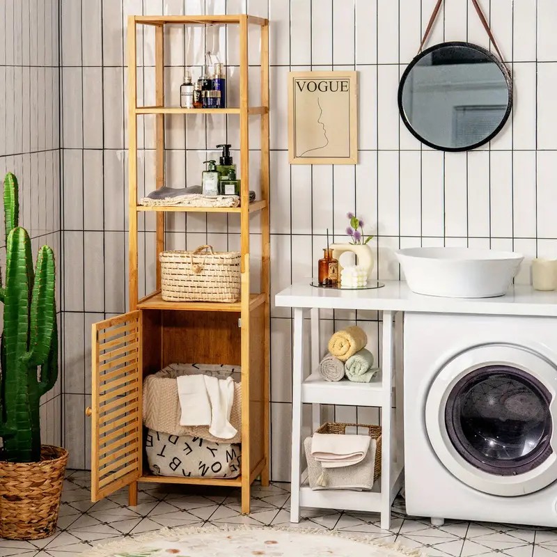 4-Tiers Bamboo Bathroom Storage