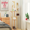 Bamboo Tree-Shaped Coat Rack with Storage Shelves