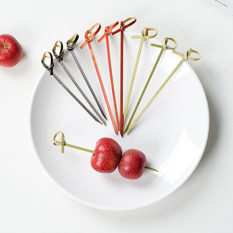 Bamboo Flower Design Fruit Picks