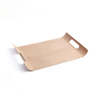 Anti slip Bent Wooden Snack Serving Tray Set With Handles Dinnerware