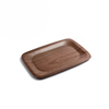 Factory Outlet High Quality Stackable Tableware Rectangle Willow Wooden Serving Tray for Buffet Dinner Dinnerware