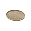 Round Serving Tray High Quality Non-slip Willow Wood Plate Dish Wooden Plate Natural Wood Customized Pattern 