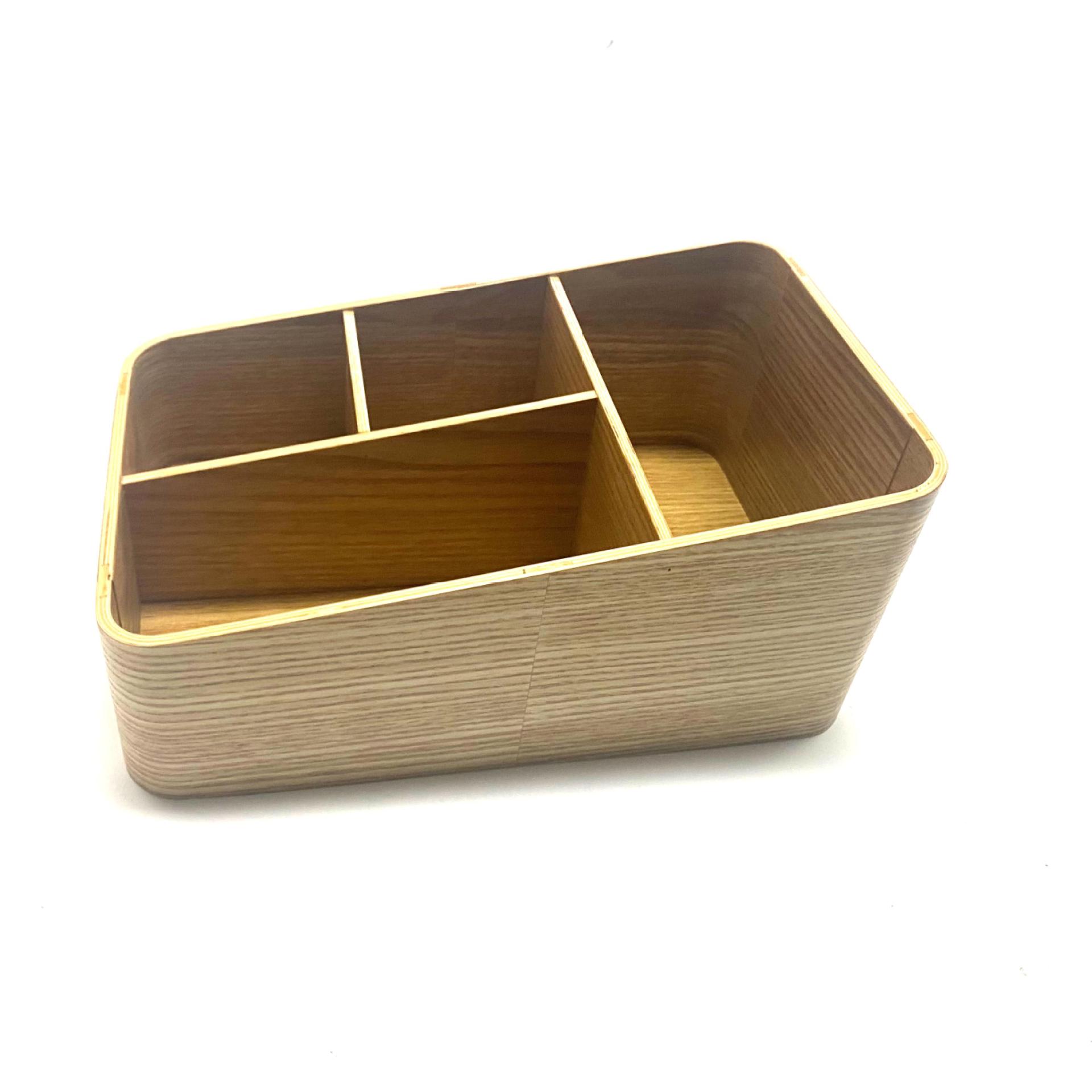 Multi-functional wooden creative storage box living room remote control storage box Kitchen cutlery box storage box Jewelry Holder
