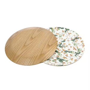 Beautiful Flower Printing Round Plates for Restaurant Dinnerware
