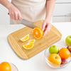 Multi-functional Bulk Size Kitchen Wood Grain Carving Custom Bamboo Cutting Board
