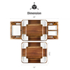 Marble Cheese Board Set with 3 Ceramic Bowls Wood & Bamboo Stainless Steel Cutlery for Any Occasion Gift