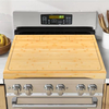 Bamboo Cutting Chopping Board Gas Stove Top Cover Board for Electric, Gas Wood Noodle Board Stove Cover With Handles