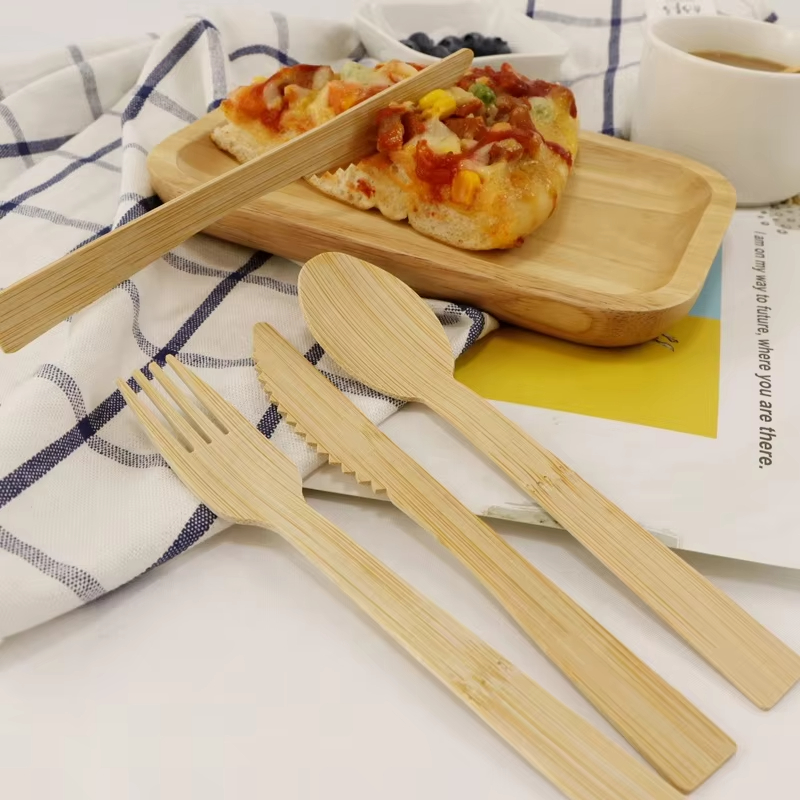Bamboo Cutlery Set with Tissue