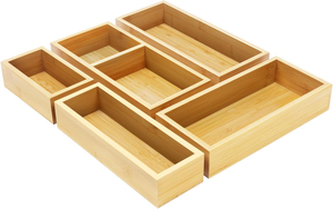 Bamboo Drawer Organizer Set