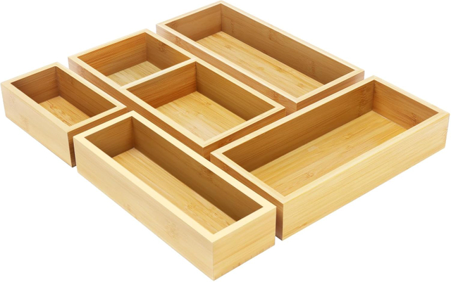 Bamboo Drawer Organizer Set
