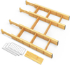 Bamboo Drawer Dividers with Inserts and Labels