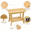 2-Tier Bamboo Shower Bench - Waterproof