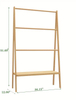 HOMEFISH Bamboo Ladder Towel Rack with Storage Shelf