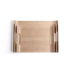 Anti slip Bent Wooden Snack Serving Tray Set With Handles Dinnerware