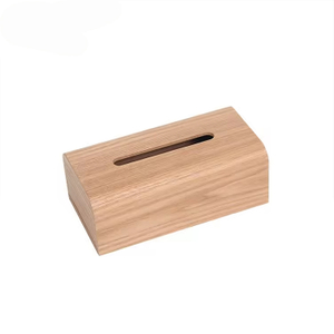Promotion Cheap Bent Wooden Box Beech Wood Dispenser Tissue Box Wooden Concise Napkin Holder for Restaurant