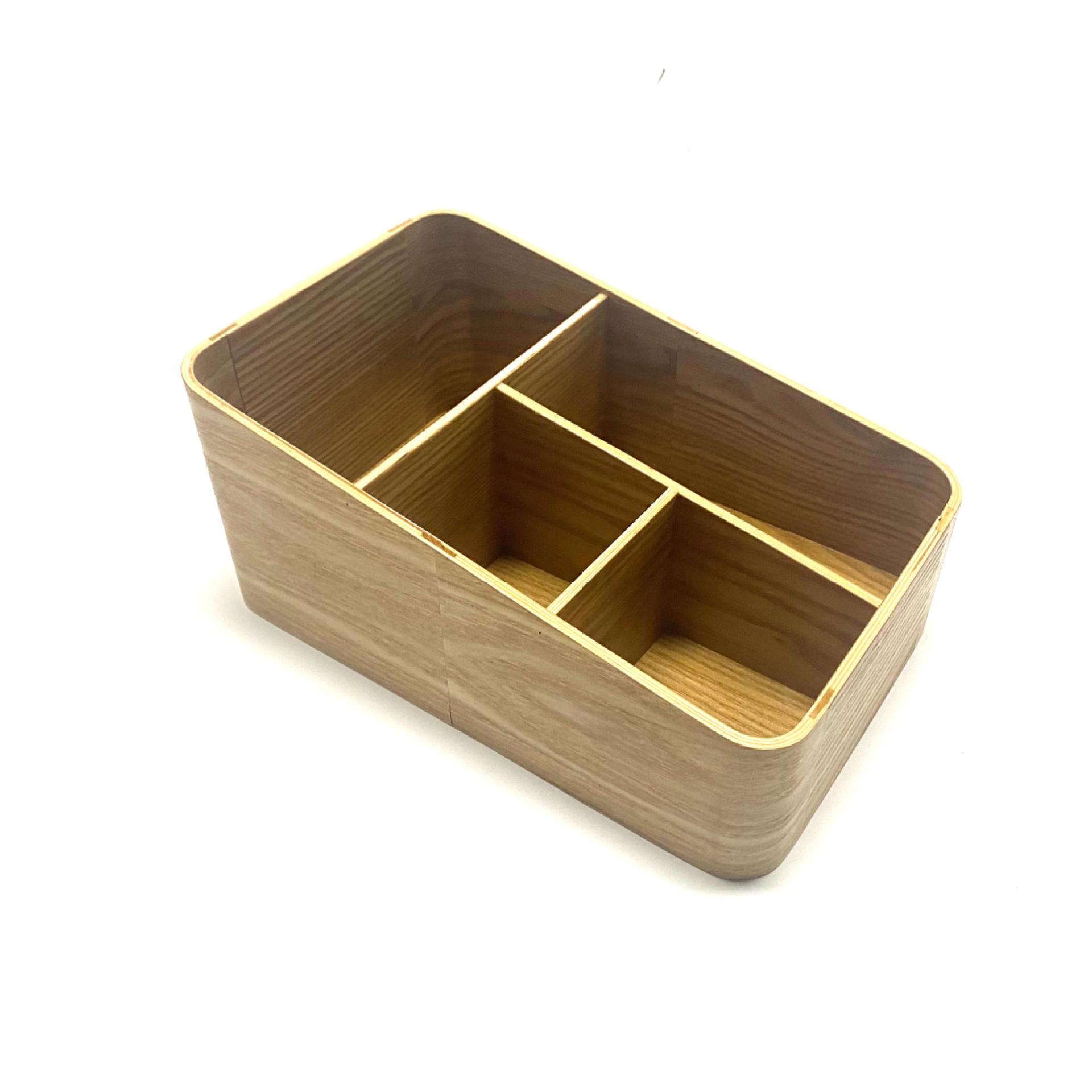 Multi-functional wooden creative storage box living room remote control storage box Kitchen cutlery box storage box Jewelry Holder
