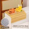 Bamboo Anti-Slip Sofa Arm Tray Table For Couch 