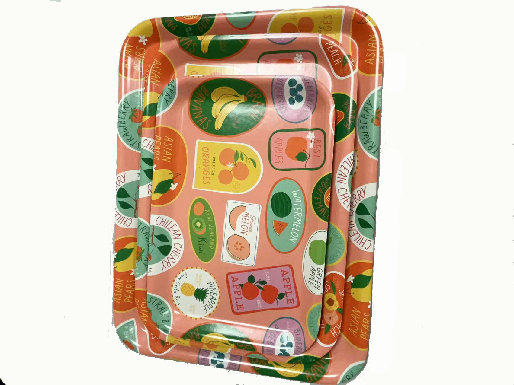 Custom Flower Print Rectangle Breakfast Serving Tray 
