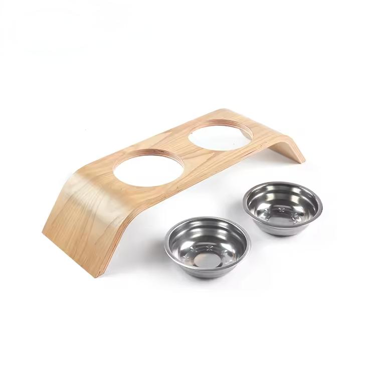 Pet Dining Table 2 Compartments Pet Feeders