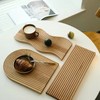 Water Ripple Beech Bread Tea Wooden Serving Tray